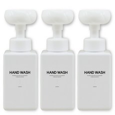 뉴앤룩 꽃모양 거품용기 디스펜서 3개입, 450ml, 화이트
