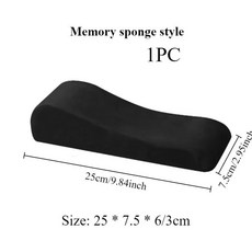 의자 팔걸이 쿠션 메모리 폼 컴포트 팔꿈치 베개 게임 홈 오피스 사무실, 6. blackA-1pc