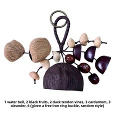 천연 견과 껍질 핸드 스트링 윈드 핸드벨 악기 펜던트 라틀 차임 백트랙 사운드, material kit