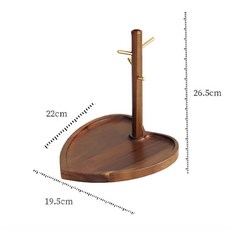 玄關實木鑰匙收納架：門口創意置物擺件，進門掛鑰匙收納盒，限時特惠中, JM005【相思木+黃銅】, 1個