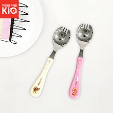 곰돌이 스푼포크 스텐27종 아동 어린이 유아 도시락 포카락 겸용 수저, 1개
