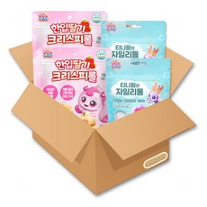 프린세스 캐치티니핑 한입 딸기 크리스피롤 40g + 캐치티니핑 자일리톨 40g 세트, 1세트, 80g, 한입 딸기 크리스피롤+자일리톨