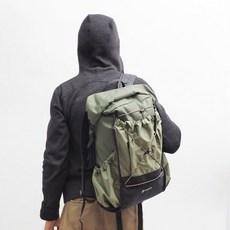 HANCHOR TUFFY 單日健行背包，輕量耐磨，舒適透氣，戶外運動首選, 黑綠, 1個