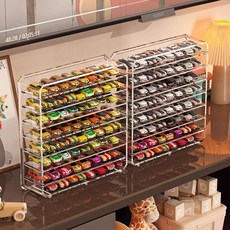 透明壓克力模型車展示收納盒，多層可拆卸隔板，適用各種尺寸模型車, 1個