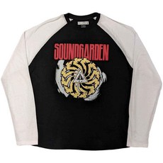 Rock Off officially licensed products Soundgarden Badmotorfinger Tour 2017 래글런 남성용 티셔츠 블랙. L