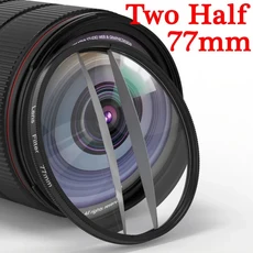 프리즘 필터 특수 효과 사진 액세서리 렌즈 CPL 스타 58mm 카메라 캐논, 04 77mm, 09 77mm Two Half