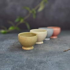 분청 술잔 도자기잔 소주잔 사케잔 4p, 4개, 믹스