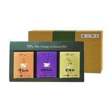 (다예)2월 12일 오후1시 주문건까지 명절전출고다예 시즌티 3종 선물세트 1상자(15T) (+쇼핑백), 귤피차 + 도라지차 + 모과차