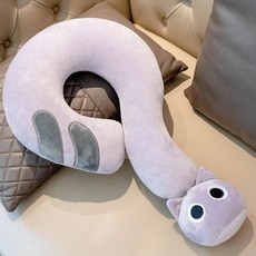 포인트 물음표 베게 동물 디자인 쿠션 거실 고양이 소파 등쿠션 쇼파