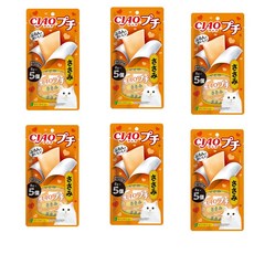 INABA CIAO 啾嚕寒天點心片 多種口味選擇 酥脆口感 幫助清潔牙齒 貓咪健康零食, 40g, 6袋, 雞肉