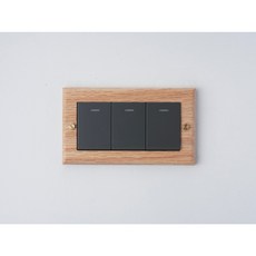 【快速出貨】開關 插座 Panasonic國際牌RISNA紅橡木面板蓋板 l Switchpapa, 1個, 螢光3開（灰