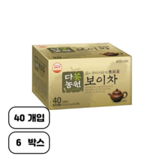 다농원 보이차, 600mg, 40개입, 6개
