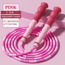 2 8M 건너 뛰는 밧줄 대나무 매듭 점프 부드러운 파란색 초보자를위한 조절 가능한 길이, Type A pink