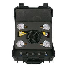 YFIXTOOL 유압 압력 테스트 키트 게이지 4개 및 12개의 커플링 굴삭기 테스터 커플링 세트 312438 8328874611