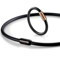 MASSA-G 原創5鍺鈦能量項圈手環組(6MM)運動配件，促進血液循環，舒緩疲勞, 黑色