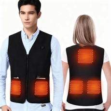 3단 조절 5구 발열 조끼+10000mAh보조배터리 겨울 방한 등산 배달 조끼