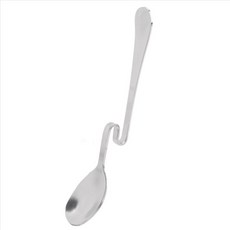 귀여운 구부러진 숟가락 티스푼 독특한 조미료 음료 매달려 차 커피 디저트 스테인레스 스틸 음료 식탁, 그림처럼