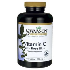 SWANSON 斯旺森 維他命C玫瑰果補充錠 500mg, 1組, 500顆