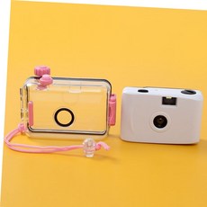 뉴트로 방수 토이카메라(화이트핑크) 토이카메라 재사용카메라, 본상품