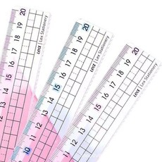 Lex Stationery 學生用預防近視直尺, opp袋獨立包裝 紅色15cm, 1個