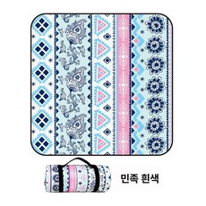 방수 피크닉 매트 두꺼운 소풍 돛자리 야외 돗자리, 1개, 화이트 에스닉 300x200cm