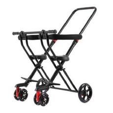 쌍둥이 트라이크 경량형 접이식 연년생 컴팩트 더블 쌍둥이유모차 트윈 휴대용 경량 제이펀, 1. C2 단륜 초경량 뒷바퀴 두꺼움