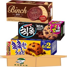 [과자몬스터] 빈츠+칙촉+촉촉한초코칩+새콤달콤, 1세트, 4종