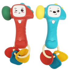 MDC 즐거운 망치놀이 장난감 / 뮤지컬 망치 / 불빛과 멜로디가 나오는 망치장난감, 1개, 블루