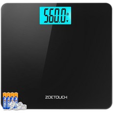 ZOETOUCH 터치 254kg(500파운드) 욕실 저울 226.8kg(500파운드) 이상의 체중 넓은 플랫폼이 있는 정확한 디지털 계량 기계 31 x 32.8cm(12., ZOETOUCH 터치 254kg(500파운드) 욕실 저