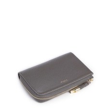 FURLA Goccia M Credit card holder grained leather urban gray 50542857