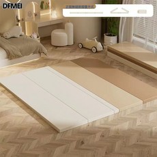 DFMEI 加厚無縫無味爬行墊 兒童家用可摺疊爬爬墊, 白摩卡經典4摺疊xpe環保材質