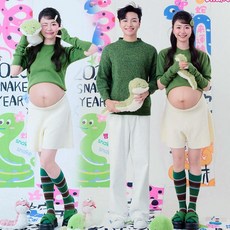 만삭촬영옷 만삭사진 옷 커플 의상 캐주얼 임부복 남성 스튜디오 스냅 사진, 남성 스웨터 바지 여성 니트 소매 반바지 양말