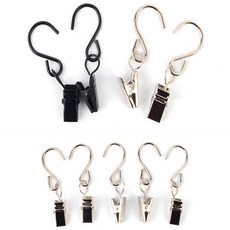 모든리빙 S고리형집게 10P 사진집게, 은백색