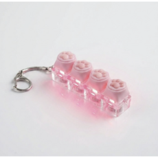LED 피젯토이 키캡 고양이 발바닥 스트레스 해소 키링, 1개, 핑크