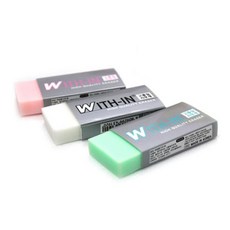 [어반굿즈] 잘 지워지는 고품질 위드인 지우개(중)사이즈 낱개6개, 1세트