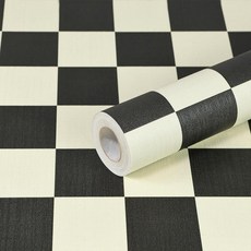 체크 무늬 필 앤 스틱 벽지 체커보드 43.9 x 76.2cm(17.3 300인치) 블랙 브라운 모자이크 콘택트 페이퍼 모던 자체 접착 비닐 탈착식 벽 종이 선반 라이너 교실, 브라운+블랙