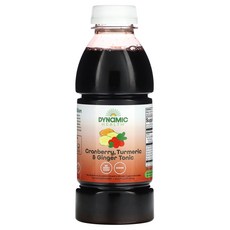 Dynamic Health 다이내믹헬스 크랜베리 강황 생강 토닉 473ml 커큐민 허브보충제, 473