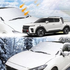 차량용 햇빛가리개 올스텐 무쏘EV 차가림막 앞유리덮개 성에방지커버, 단일상품1