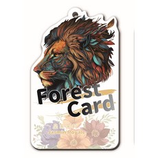 皇家茉莉 Jasmin Royale 獅子造型香氛卡，室內香氛，持久清新，去除異味，居家裝飾, 圖騰炫彩獅子(1入)