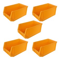 뉴플라스틱 부품상자 1호 부품 박스 보관함 정리함 공구함 5개 1세트, 부품1호_황색(5개묶음)