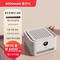 써니글로벌 차량용 가정용 공기청정기 공기정화 순환 터보, [고사양 모델] 4000mAh 배터리, 기본 색상