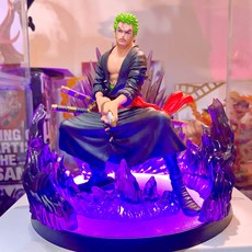 羅羅亞索隆公仔 航海王模型, 1個, 燈座發光(索隆版本2),含公仔(附正版原盒)