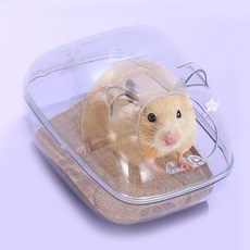 다양하게 사용할수 있는 햄스터 욕조 욕실 화장실 대형 16.5 x 11 x 11 cm, 투명, 1개