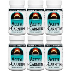 소스내추럴스 아세틸 엘 카르니틴 500mg 테블릿, 30개, 6개, 30개