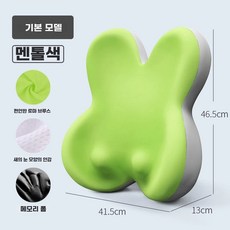 라벨리아 팡쿠 의자 등받이 쿠션 사무실 허리 받침대 메모리폼, 1개, C. pair.K 레귤러 프릴