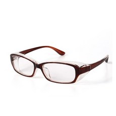 안전 오염 방지 안경 뿔테 눈 보호 안전고글 비말 차단 데일리 보안경, 브라운, 1개