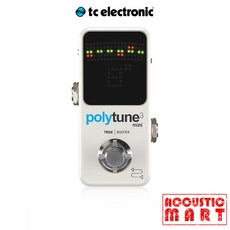 TC Electronic TC 일렉트로닉 Polytune 3 mini 폴리튠 3 미니 페달형 기타 베이스 현악기 튜너 튜닝기 조율기, 1개