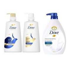 도브 인텐스 리페어 샴푸 & 린스 + 바디워시 1L 뷰티너리싱 세트, 1개