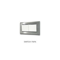 switchpapa 鋅合金星光開關 可直上蓋板, 1個, 鈦銀