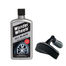 奇跡輪胎光澤劑+T型輪胎上蠟工具組 超值組合 輕鬆清潔保養 恢復輪胎光澤 防止龜裂老化 DIY首選, 1個
